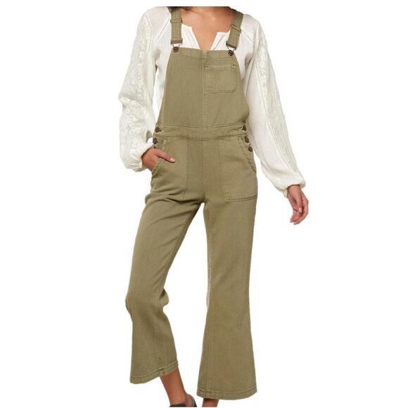 O'Neill Audra Overalls Cropped Flare Leg Denim Women's 27 - Picture 1 of 5